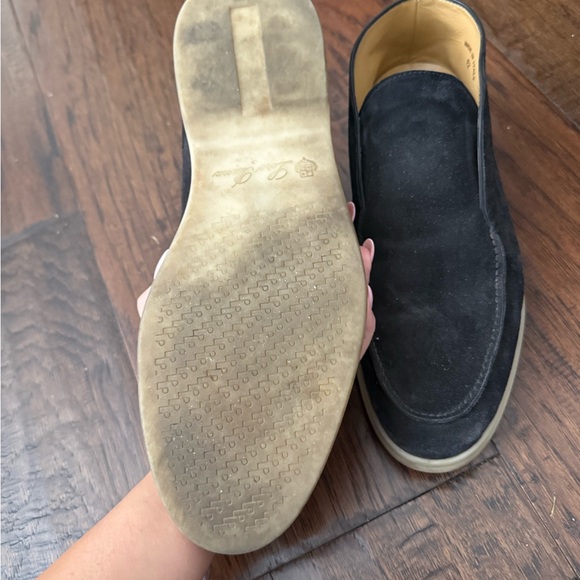 Loro Piana Men's Black Suede Loafers - Picture 5 of 6